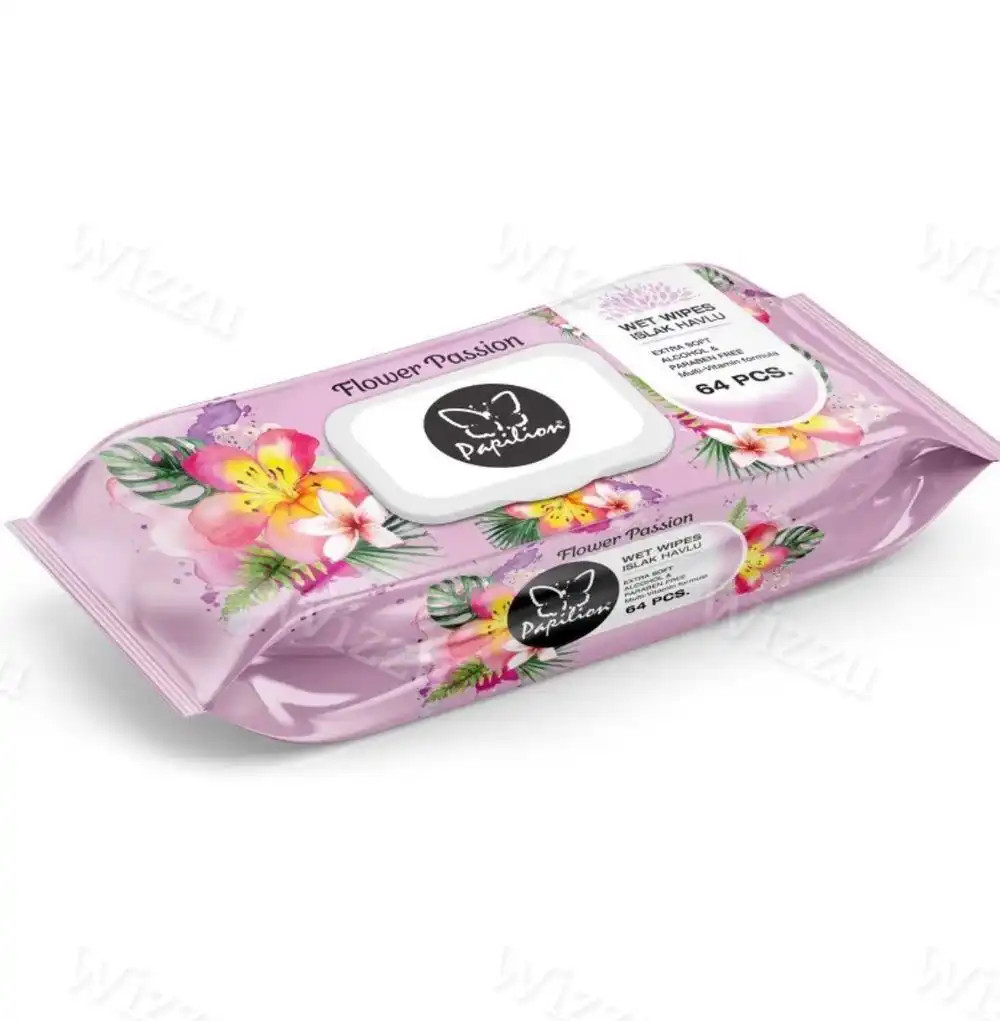 Влажные Салфетки Papilion Flower Passion 64шт