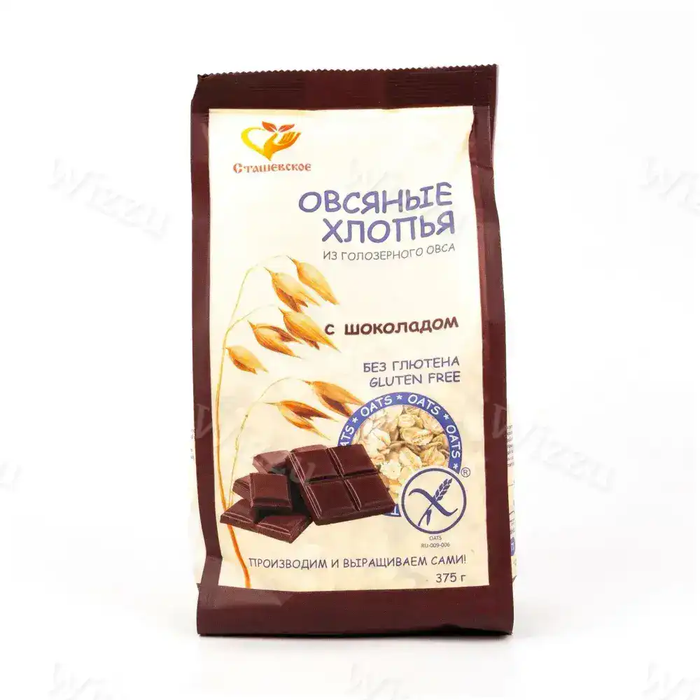 Хлопья Овсяные Без Глютена "Сташевское" С Шоколадом 375гр