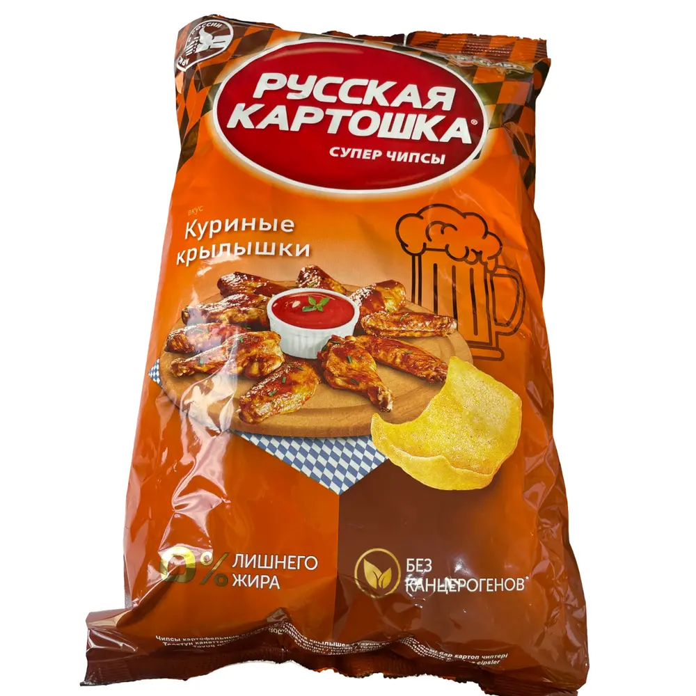 Чипсы картофельные "Русская картошка" со вкусом куринные крылышки 140гр