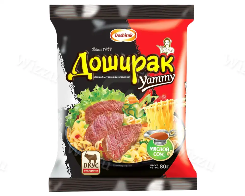 Лапша Доширак Yammy говядина 80г, шт