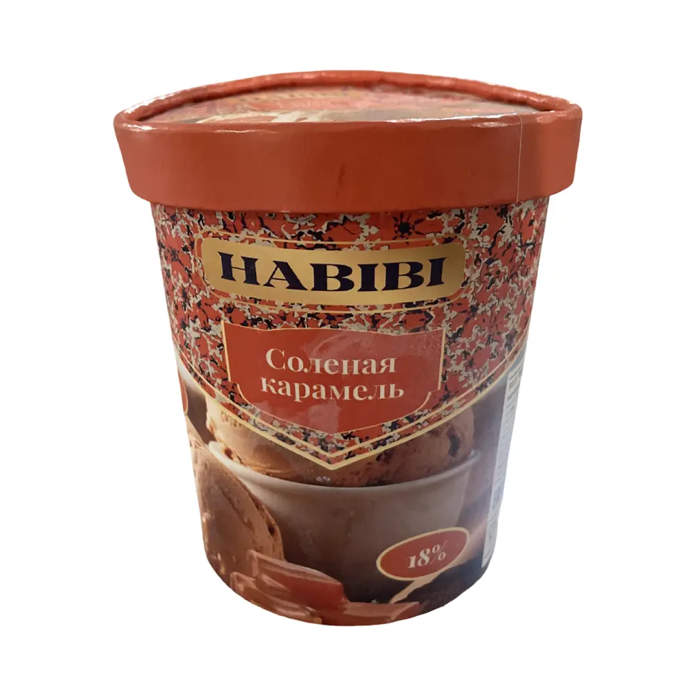 Мороженое "HABIBI" соленая карамель в стакане 250гр
