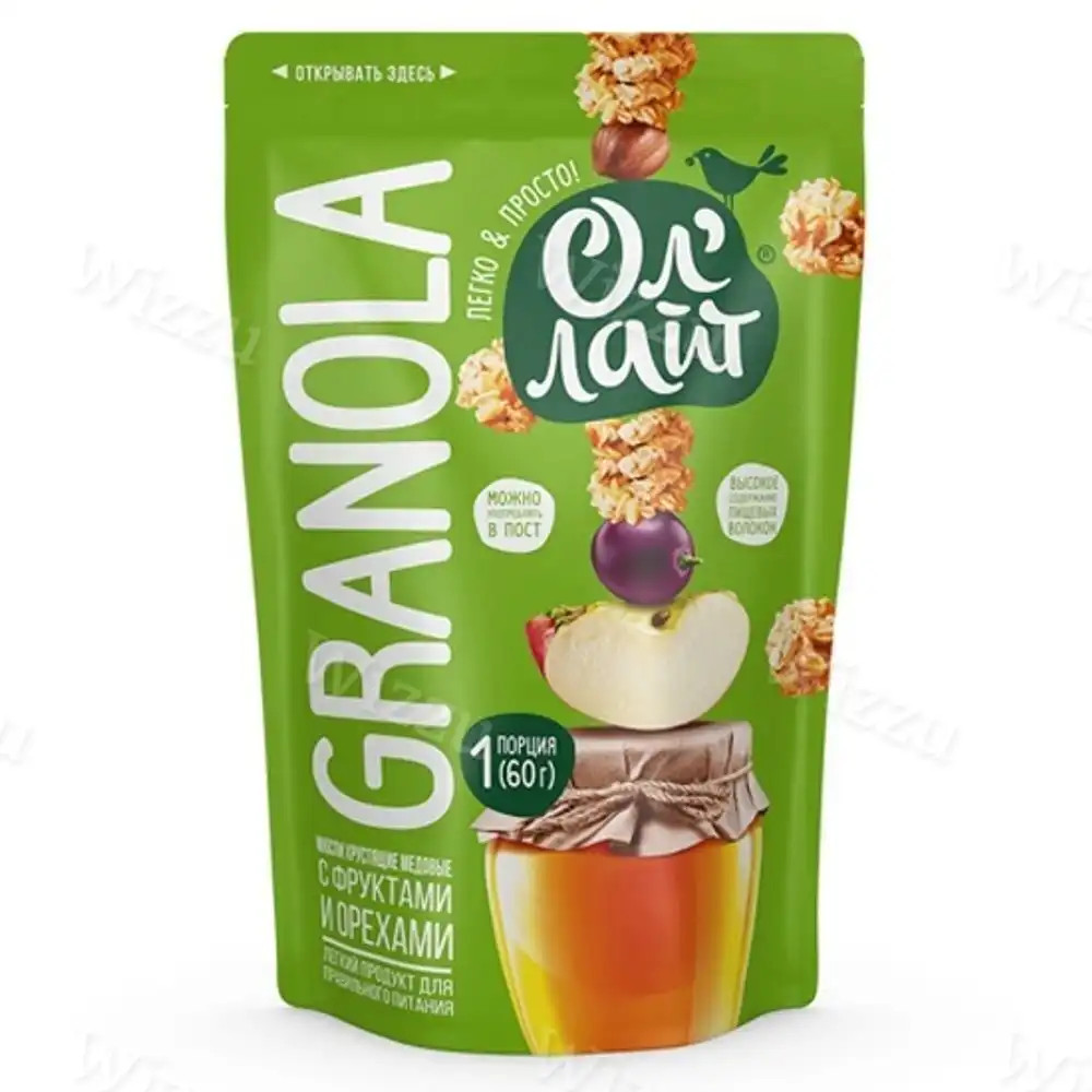 Мюсли  порционные "Ол Лайт"с Фруктами и Орехами  60г