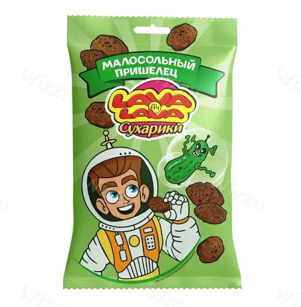 Сухарики ржаные Lava Lava 30г Малосольный Огурец, шт