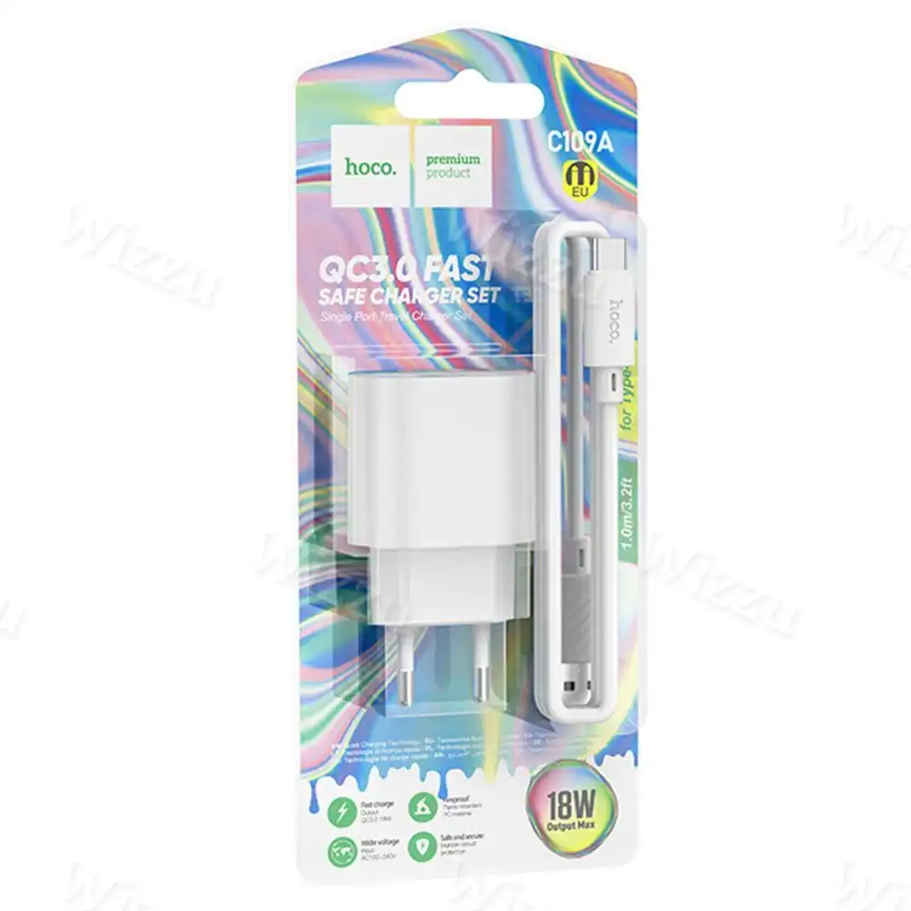 СЗУ HOCO C109A 18W Type-C (белый) 6931474784834