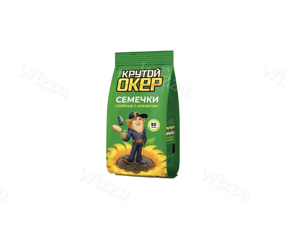 Семечки Крутой Окер с солью и арахисом 80г, шт