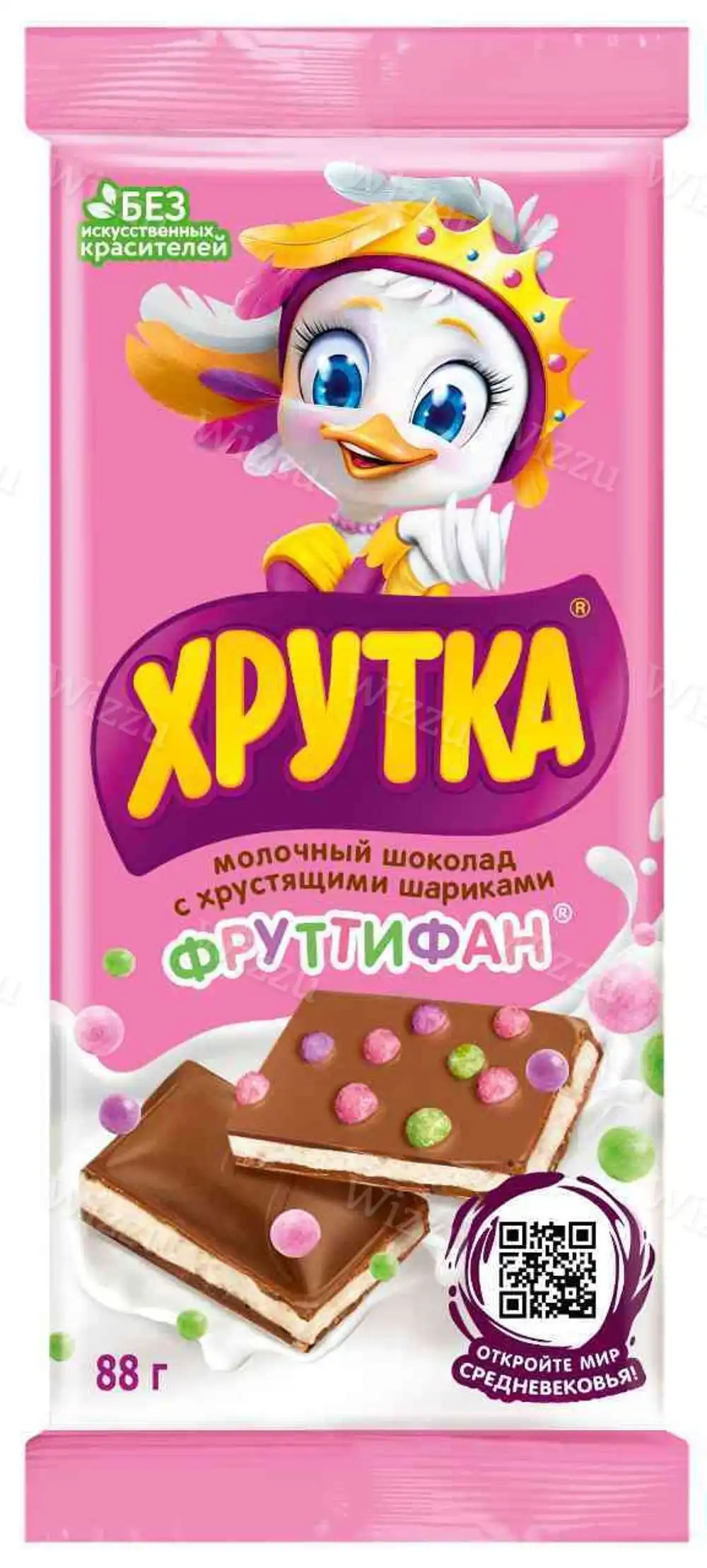 ХРУТКА шок.плитка Фруттифан 88гр