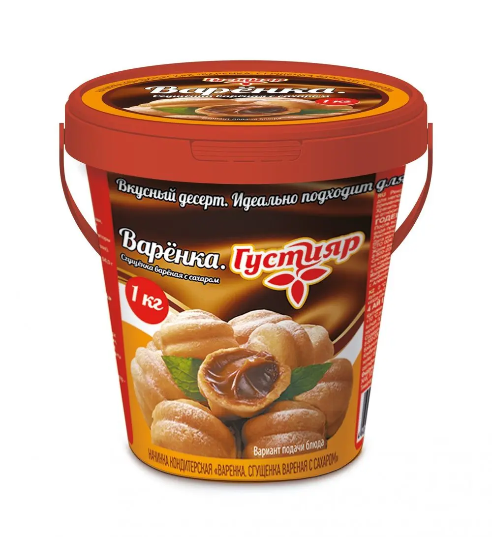 Начинка кондитерская Густияр "Варенка. Сгущенка вареная с сахаром 8.5%, 1кг