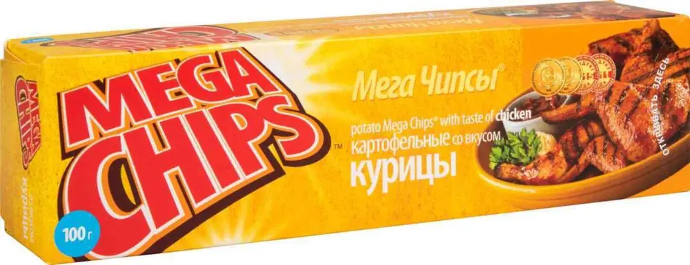 Чипсы картофельные Мегачипсы со вкусом курицы, 100г