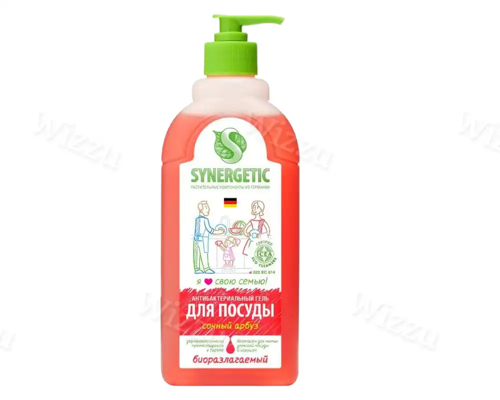 Средство Синергетик для мытья посуды 500мл Арбуз, шт