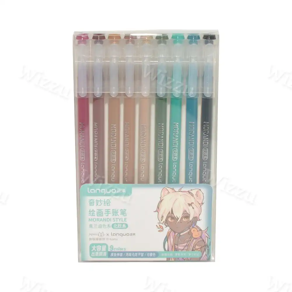 Набор гелевых ручек 9 штук (постельные цвета) (c48) (х192) Languo