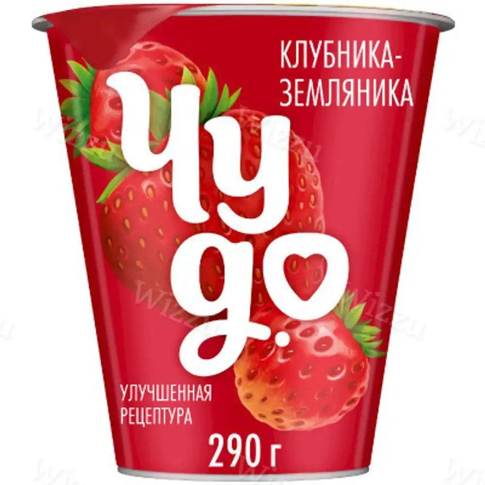 Йогурт Чудо 2% стак 290г клубника земляника, шт
