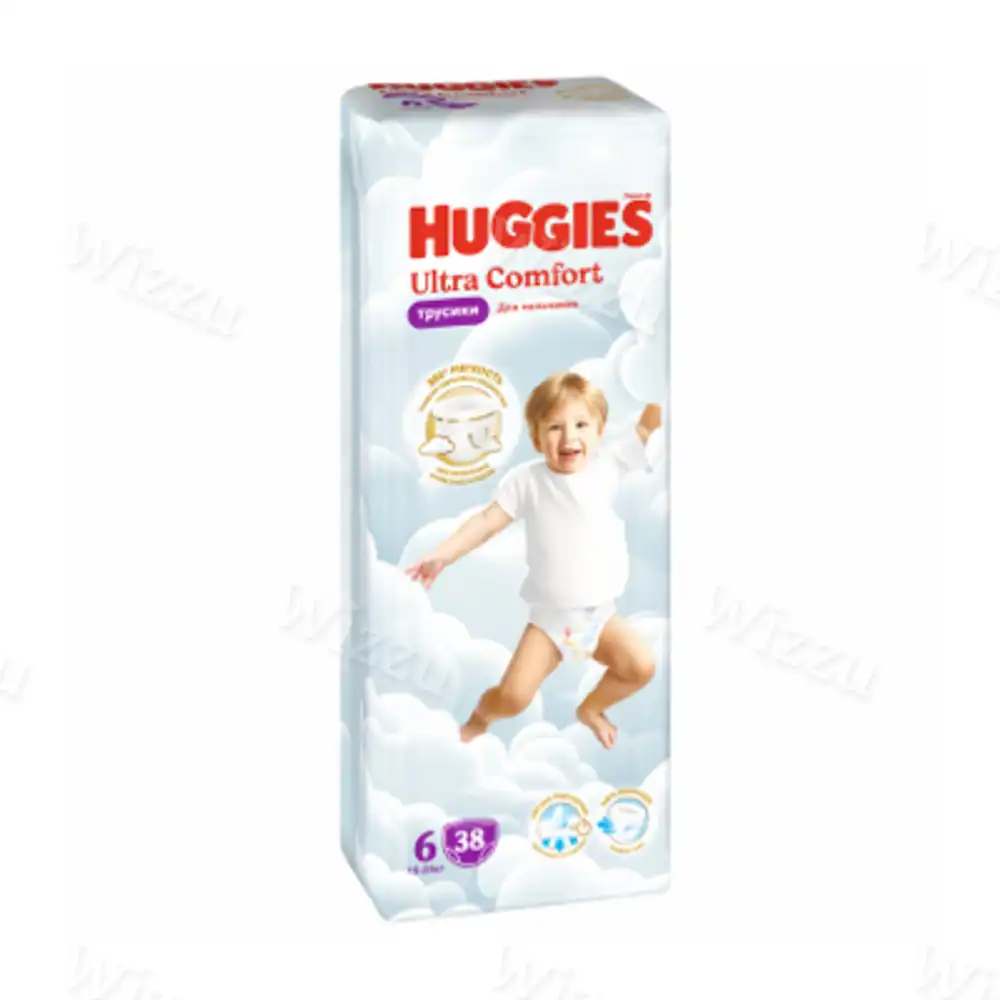 Подгузники-трусики "Huggies" Ultra Comfort для мальчиков 6 (15-25 кг) 38шт