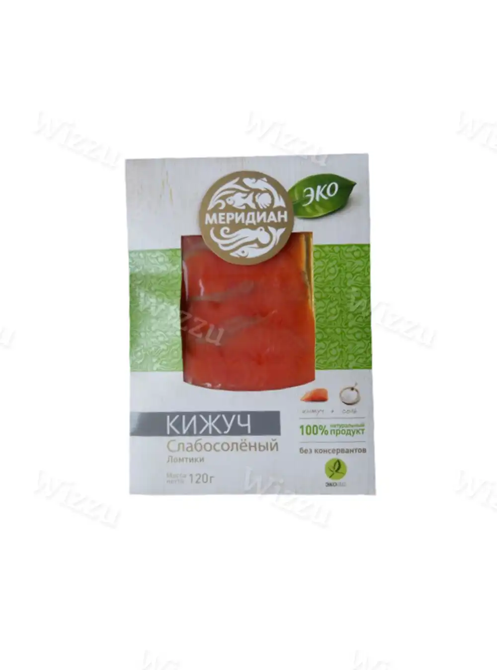 Кижуч ломтики "Меридиан" слабосолен.120гр