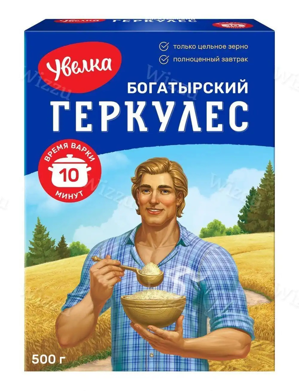 Геркулес Увелка Хлопья овсяные Богатырский 10 минут 500г, шт