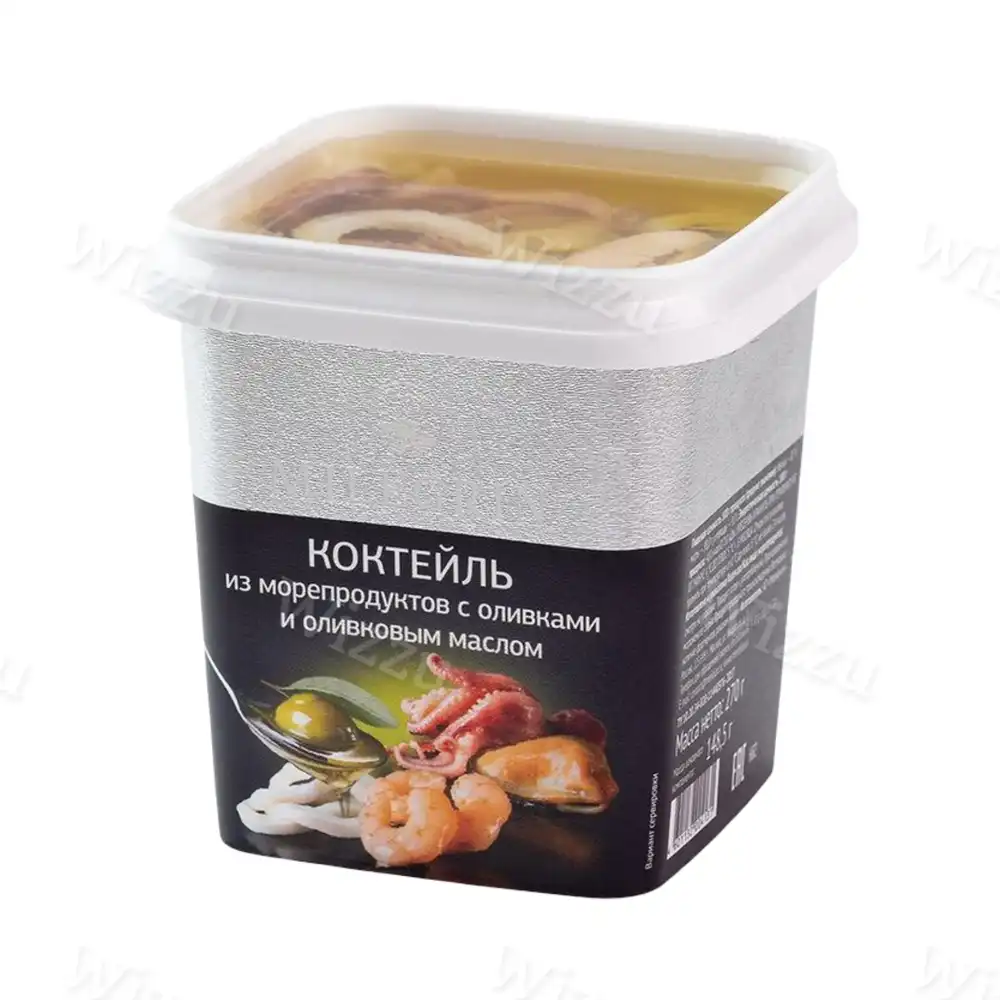 Коктейль из Морепродуктов Милегрин с оливками и оливковым маслом 270гр