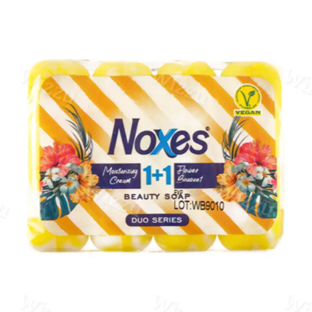 Мыло туалетное Noxes желтое (стакан) 4шт по 90гр