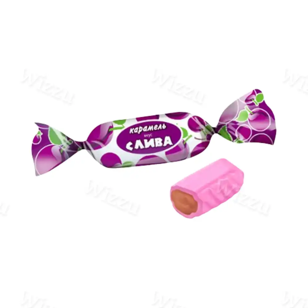 Конфеты с фруктово-ягодной начинкой Слива Карамель весовые