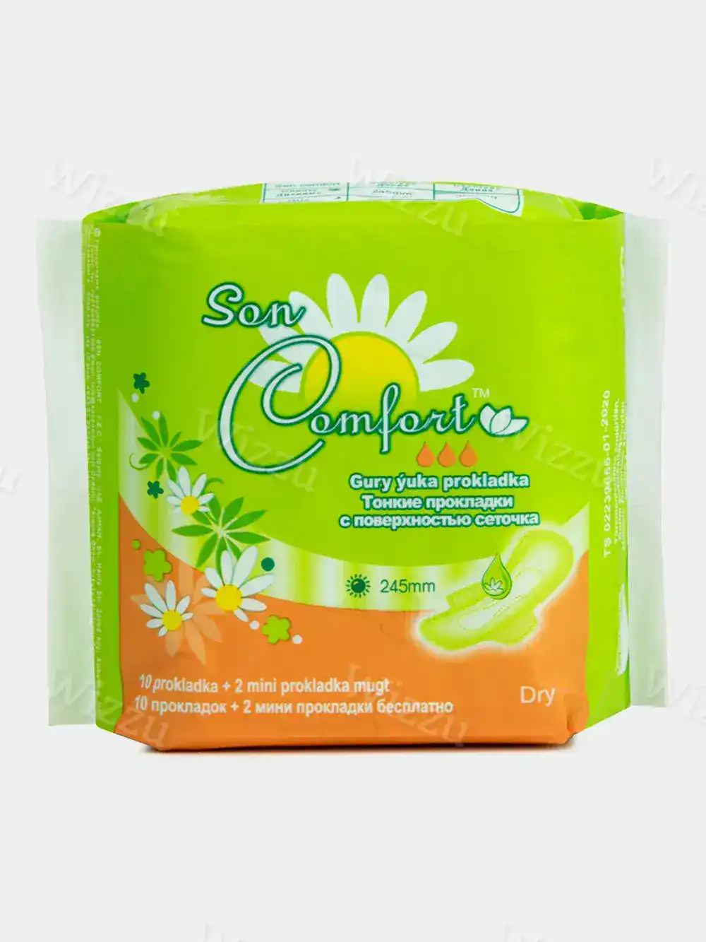 Жен. Гигиен. прокладки "Sen Comfort" 245 мм Soft (10+2шт в упак)
