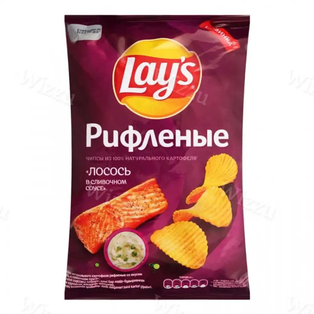 Чипсы Лейс 140г Рифл Лосось, шт