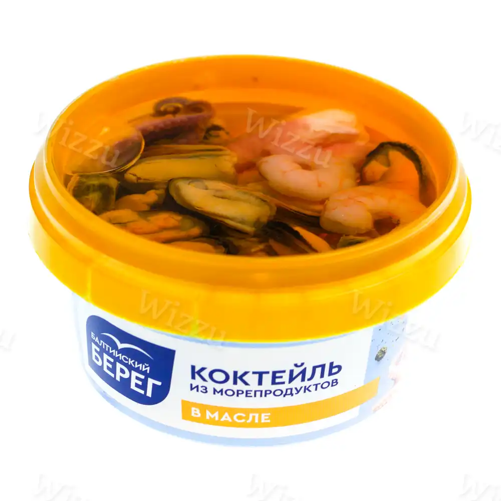 Балтийский Берег Коктейль из морепродуктов в масле 210гр
