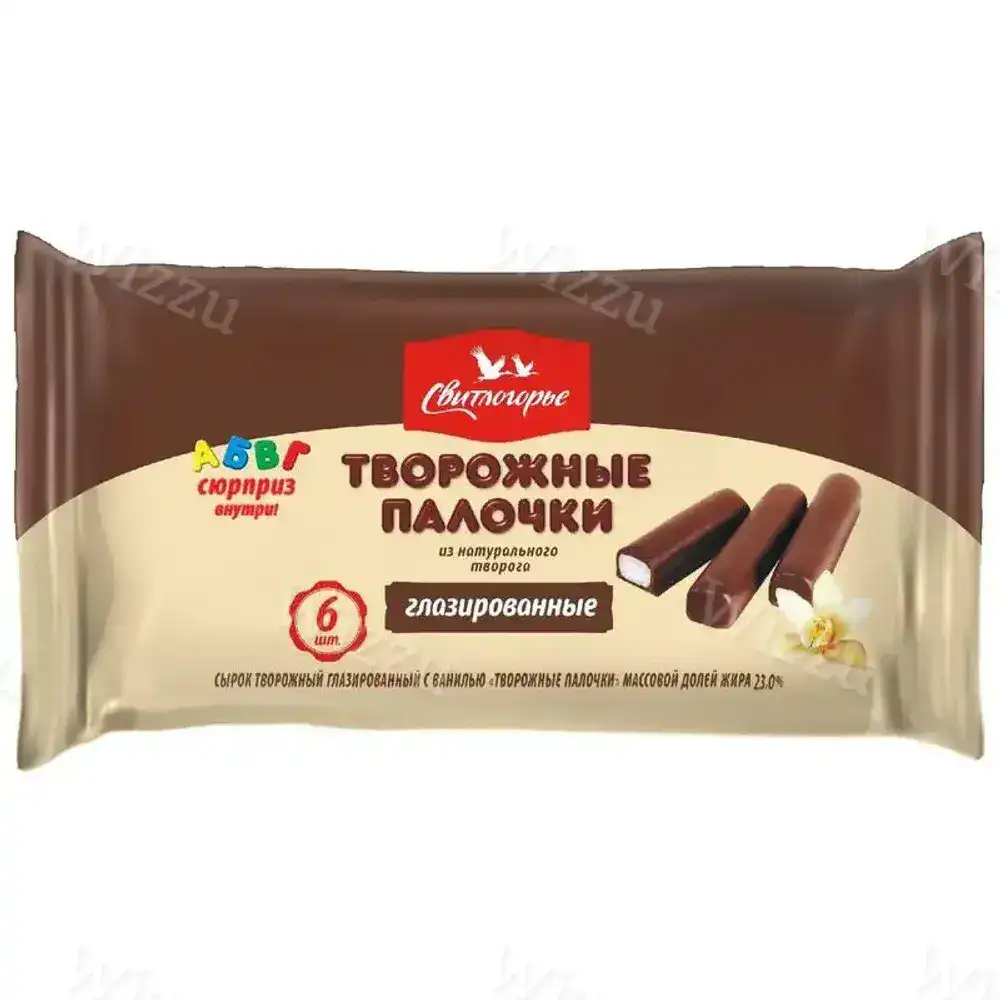 Сырки творожные Свитлогорье ваниль в виде палочек 23% 180г, шт