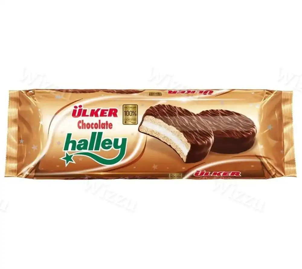 Квадратный Сэндвич печенье Halley с молоч.шоколадом мини 66гр