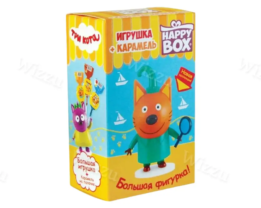 Карамель Хэппи Бокс + игрушка Ракета вкус Ежевика-Виноград-слив.мороженое 30гр