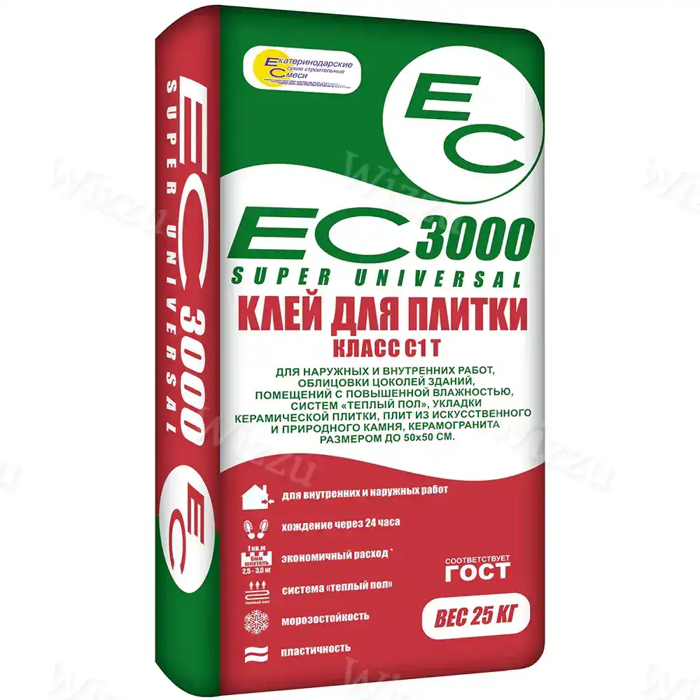 Клей для плитки C1T 25 кг ЕС 3000