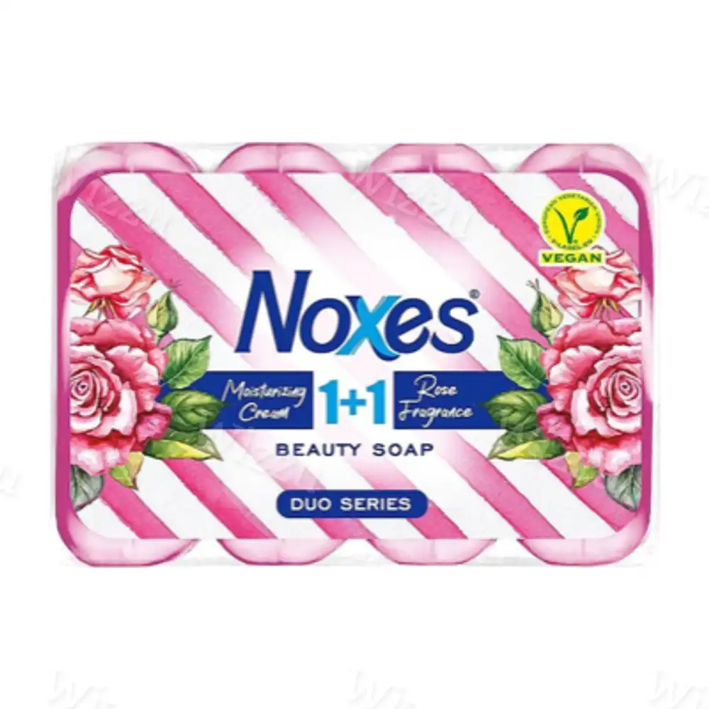 Мыло туалетное Noxes Розовое (стакан) 4шт по 90гр