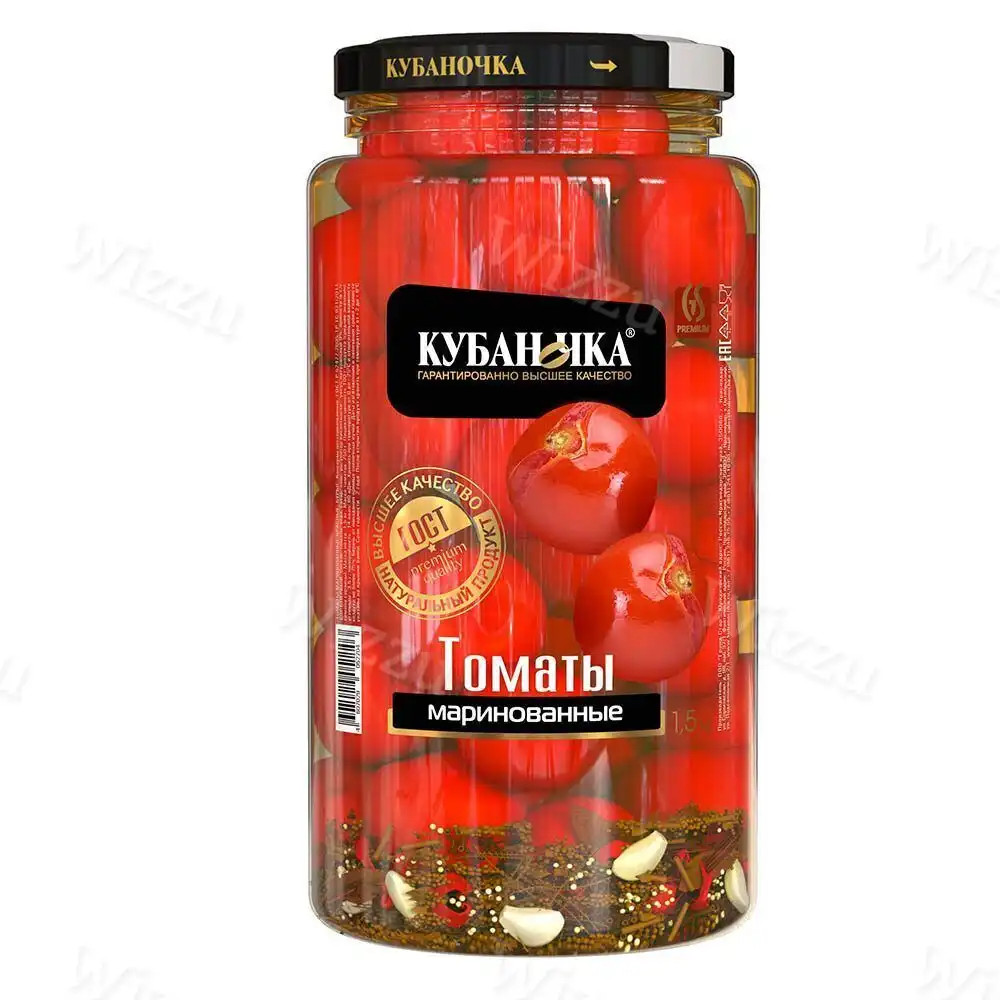 Томаты черри маринованные ТМ Кубаночка ст/б 360г