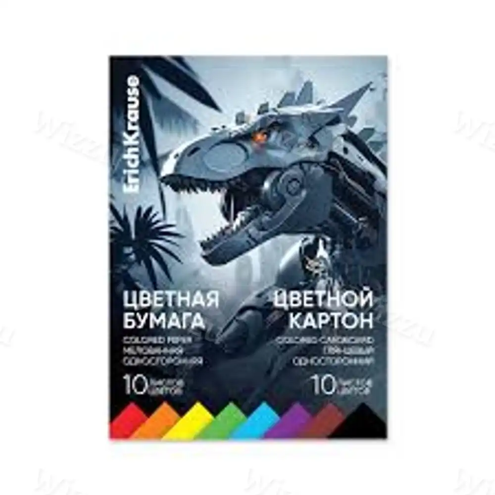 Белый картон глянцевый на клею ErichKrause, Jolly Friends, A4, 10 листов, игрушка-набор для детского творчества Арт.62019