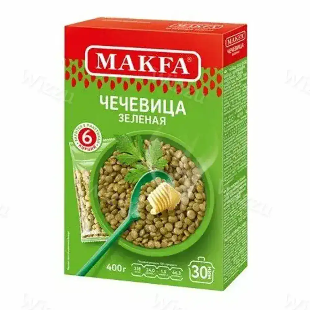 Чечевица Макфа зеленая 400г, шт
