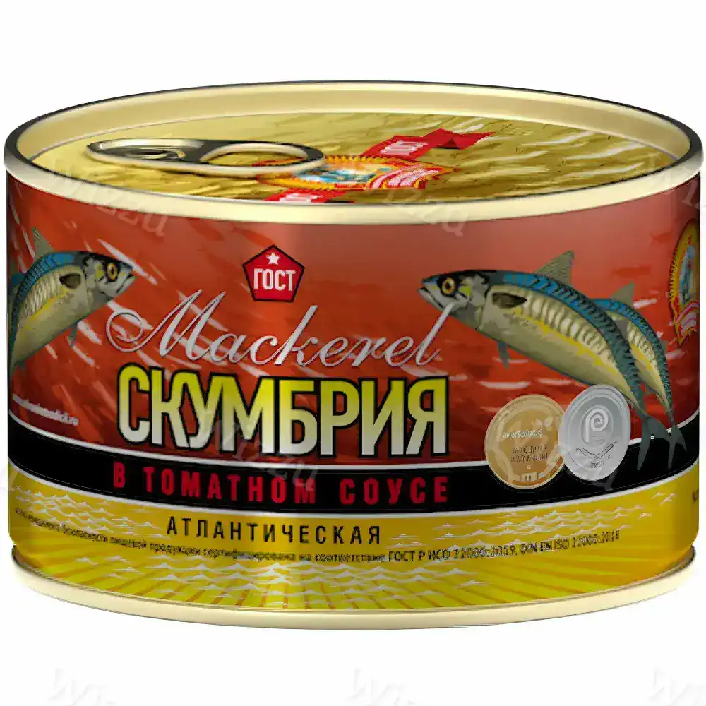 Скумбрия Атлантическая в томатном соусе "Сохраним Традиции" 240г/24шт