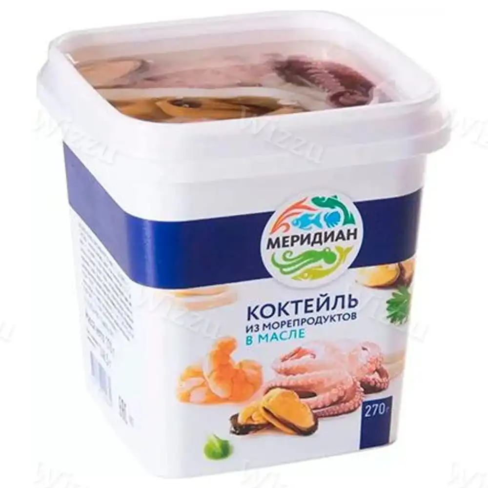 Коктейль из Морепродуктов Меридиан в масле 270гр