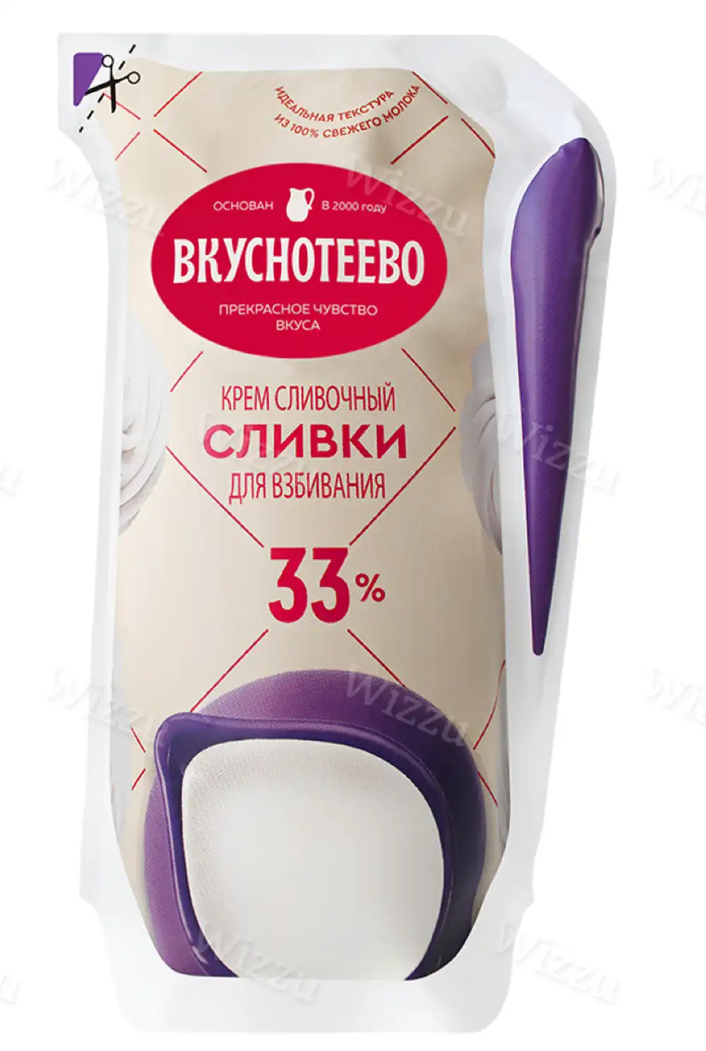 Сливки Вкуснотеево 33% ультрапаст 250г, шт