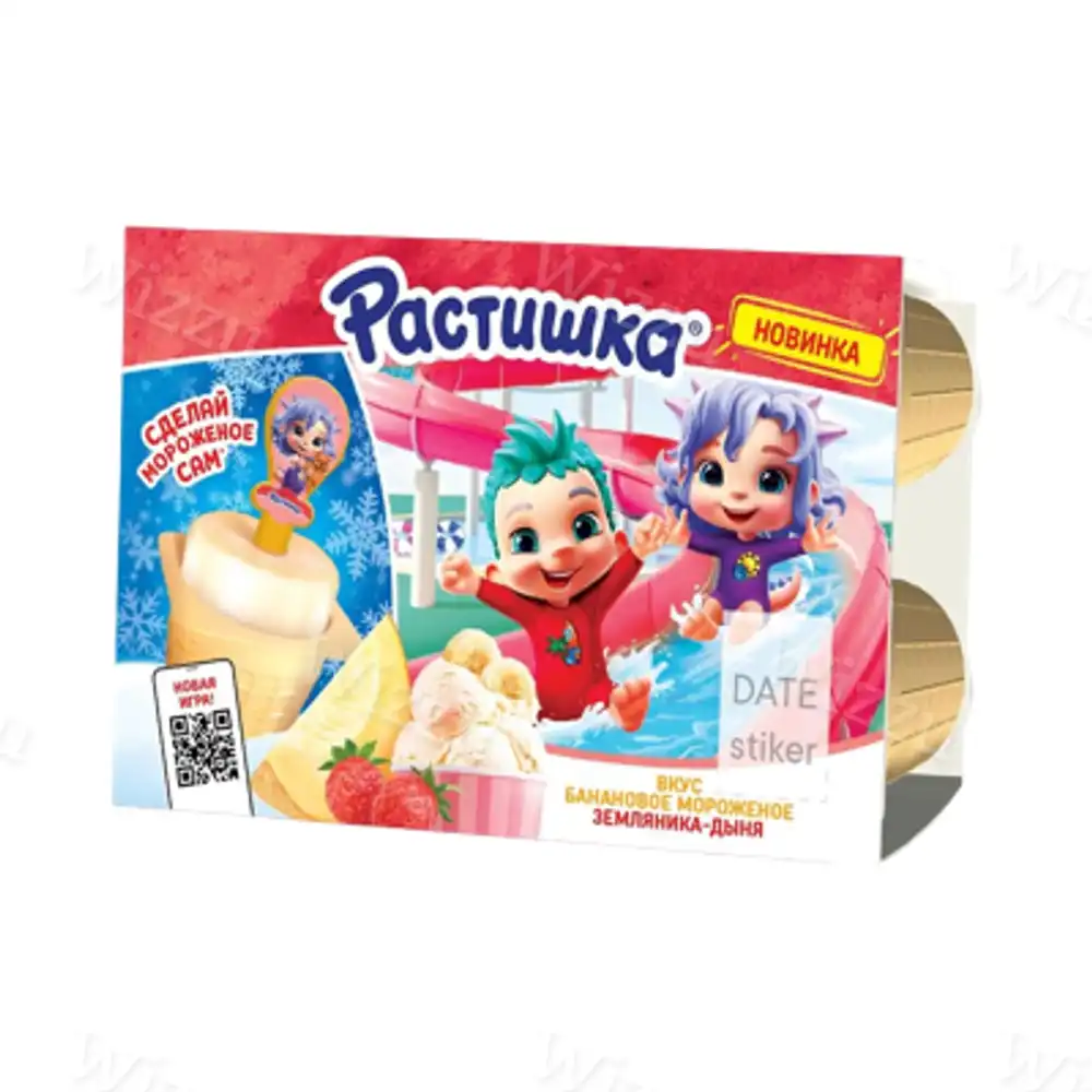 Йогурт Растишка земляника-дыня-банан морож.6*45гр 270гр