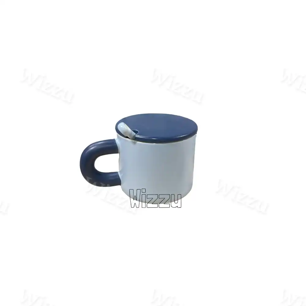 Кружка с ложкой и крышкой 400мл QJ-017-1