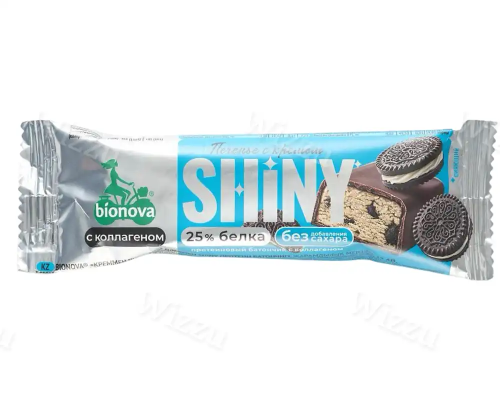 Батончик глаз.Bionova Shiny Без Сахара Печенье с Кремом 40гр
