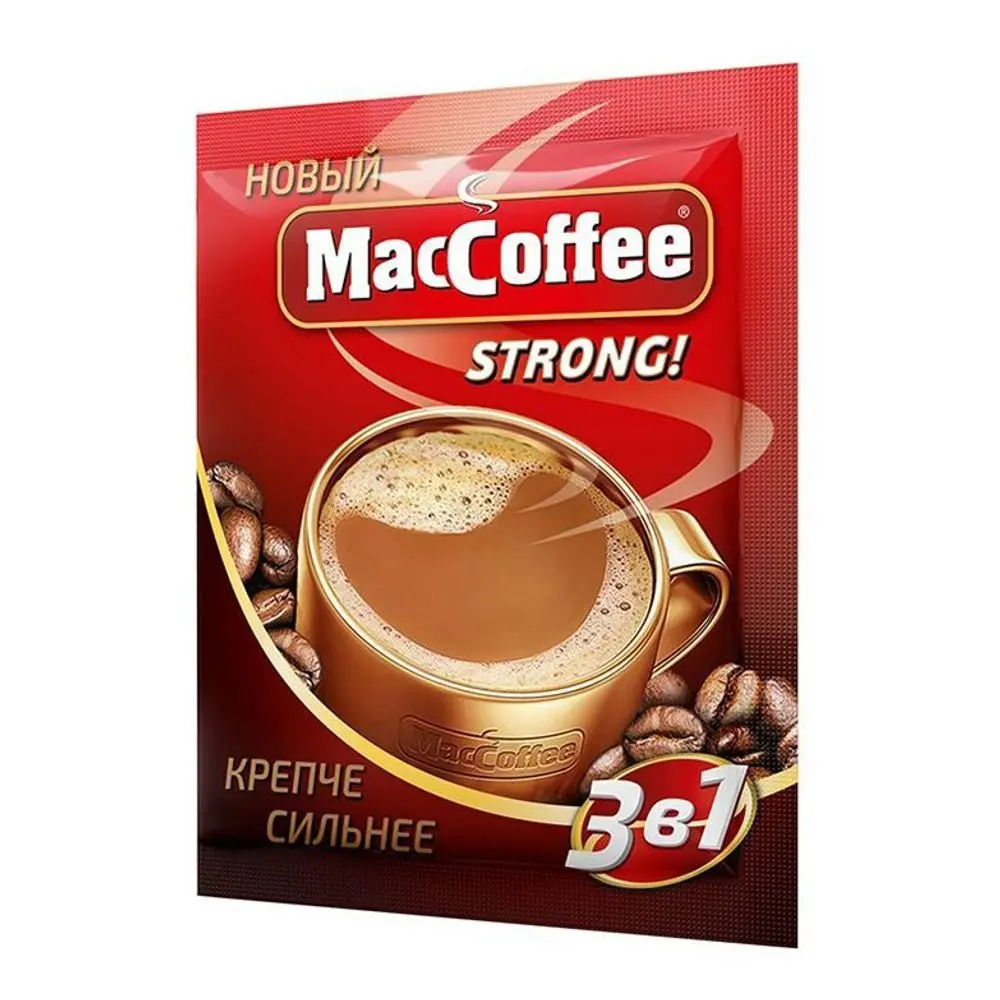 Напиток кофейный растворимый MacCoffee STRONG 3в1 Original, 20г