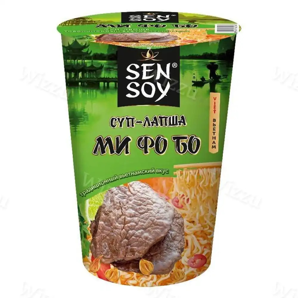 СэнСой лапша быстрого приготовления "Суп лапша Ми Фо Бо" стакан  65г