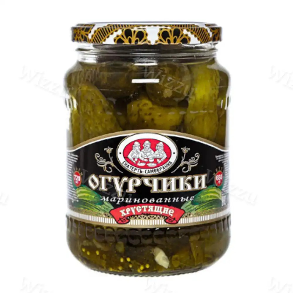 Огурчики Скатерть самобранка хрустящие марин. с\б 720мл