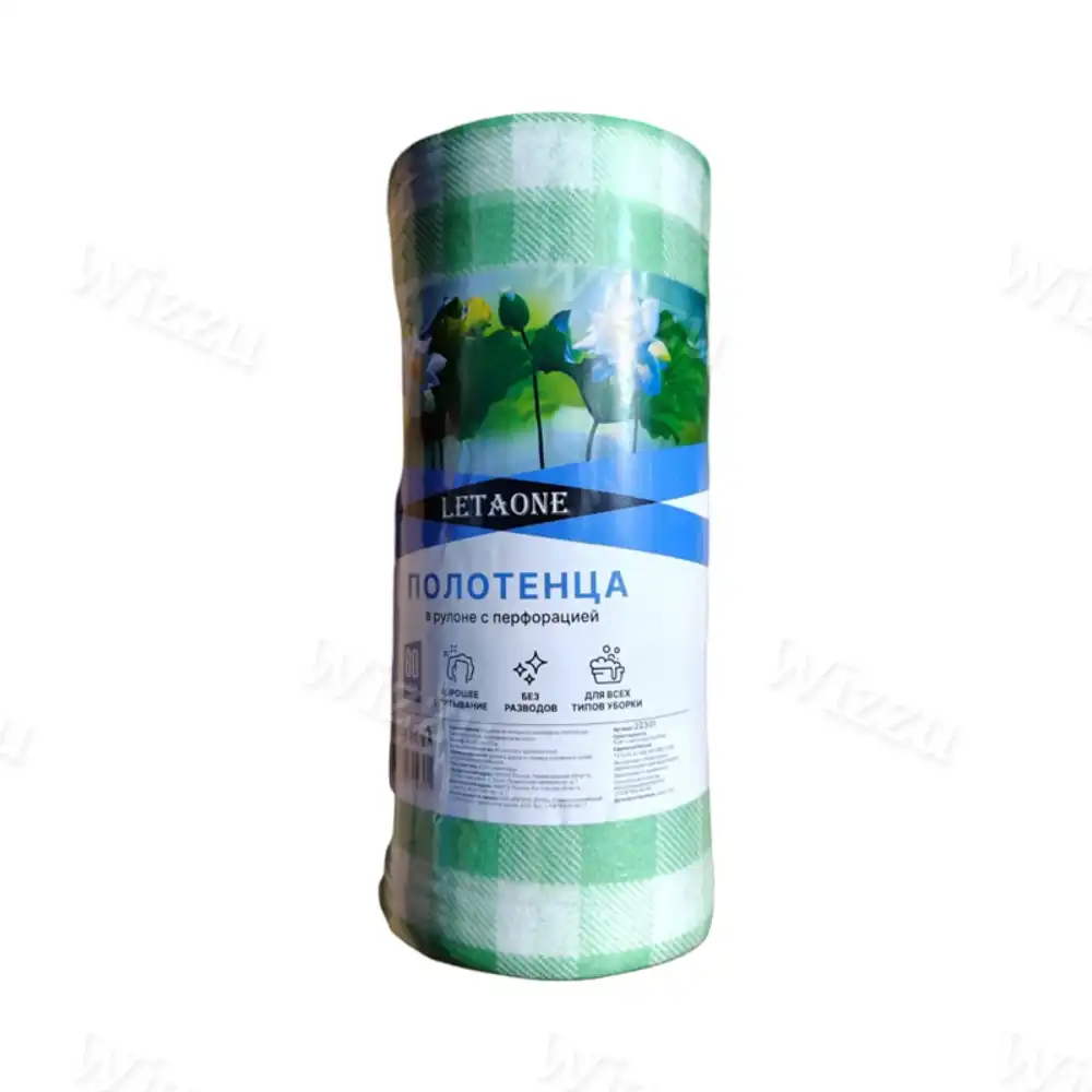 Полотенца LETAONE зеленые 60шт