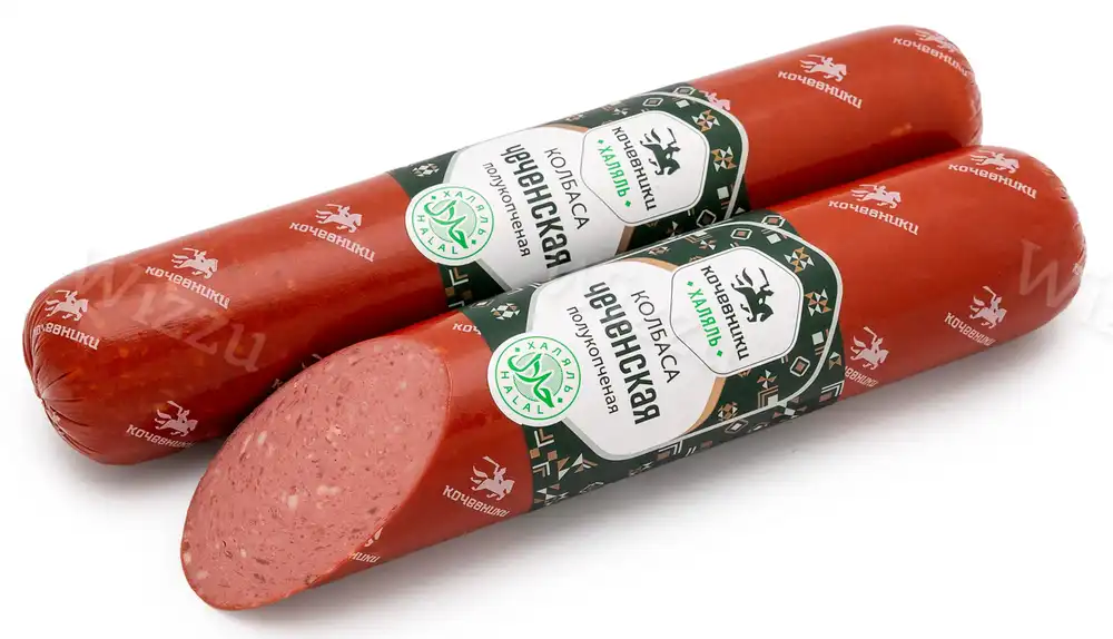 Колбаса Кочевники Чеченская п/к Халяль в/у 600г, шт