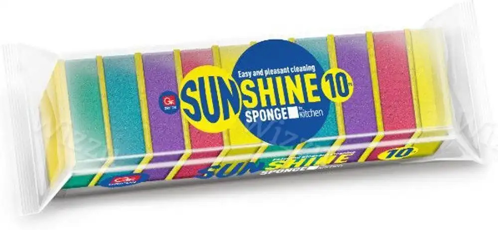 Губки из поролона для посуды Sunshine 10шт