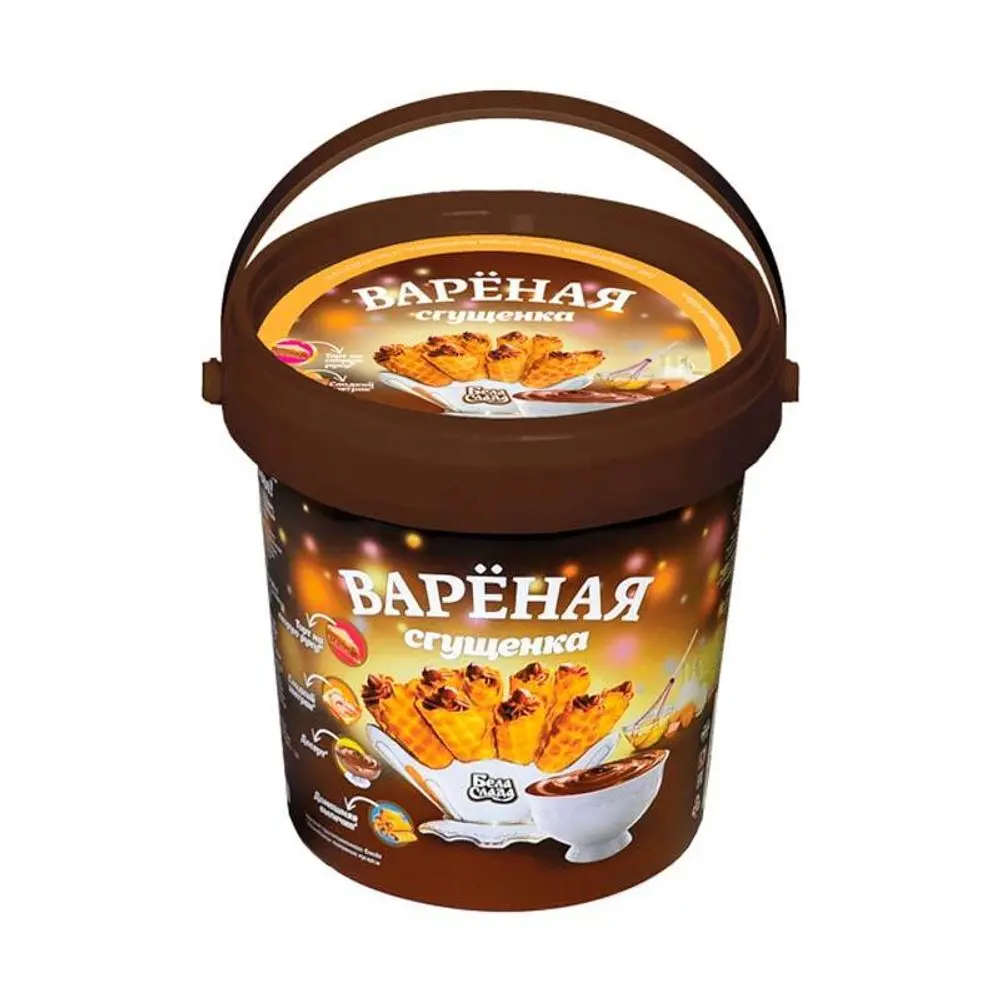 Молокосодержащий продукт вареный с сахаром "Вареная сгущенка" м.д.ж. 3% СТО Ведро 950г "Бела Слада"