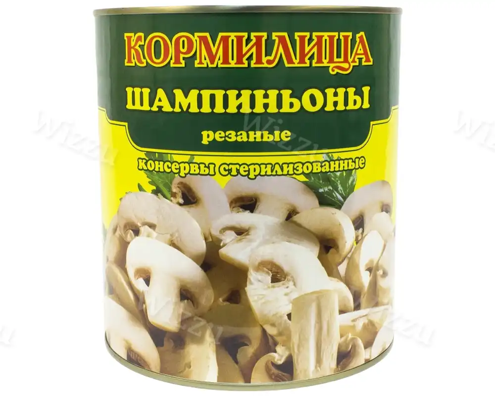 Шампиньоны резаные Кормилица жб 3100гр