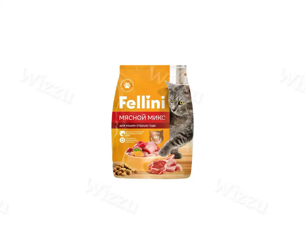 Корм кошачий Fellini сух Мясной микс 1,9 кг
