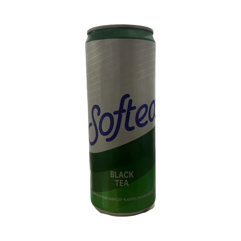 Холодный черный чай лимонный "Softea" 0,33мл ж/б