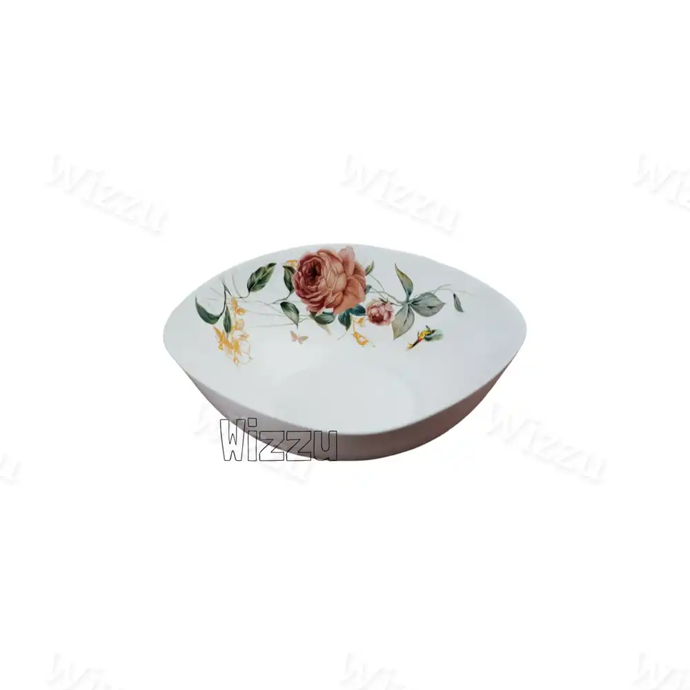 MILLIMI Анета Салатник, опаловое стекло 24см, квадратная форма