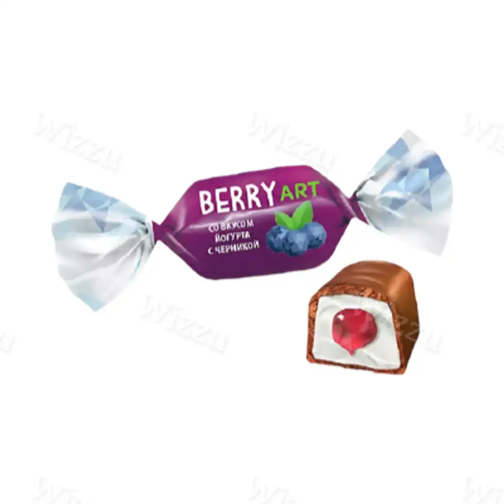 Конфеты желейные глаз.Berry Art со вкусом Йогурта и с Черникой вес